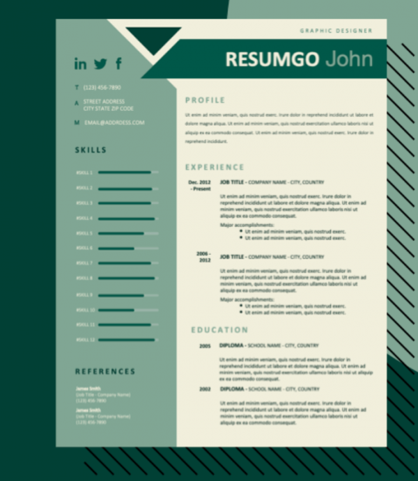 Desain CV dengan Nuansa Alam